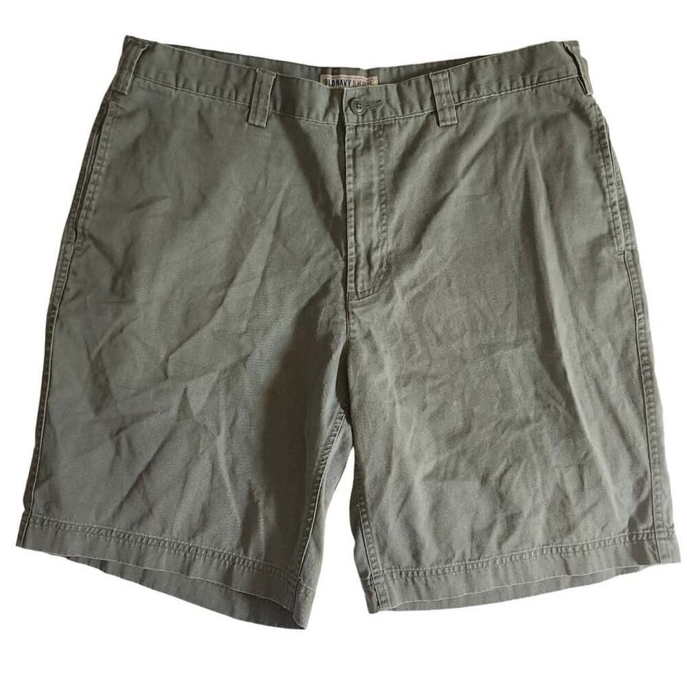 Old Navy Khakis Men's Green 100% Cotton Chino Shorts Size 38